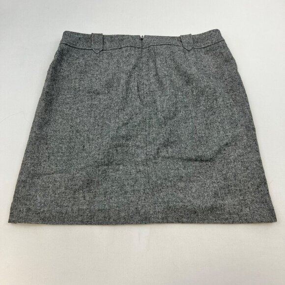 Talbots Womens Wool Blend A-Line Skirt Above Knee Gray Size 16P Zip - Picture 7 of 9